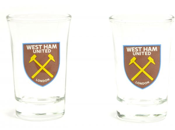 Official West Ham Shot Glasses - 2 Pack