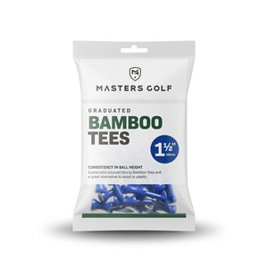 Masters Bamboo Graduated 1.5" Blue Golf Tees - Bag of 25