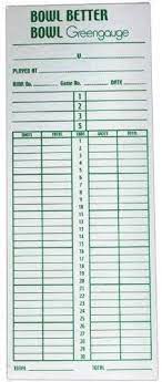 Greengauge Bowls Score Card