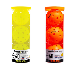 Franklin X-40 Outdoor Pickleballs - Official ball of the US Open - Tube of 3