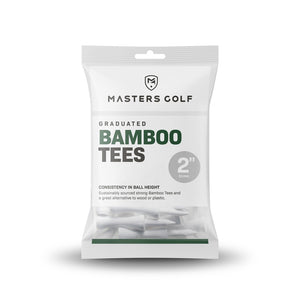 Masters Bamboo Graduated 2" White Golf Tees - Bag of 25