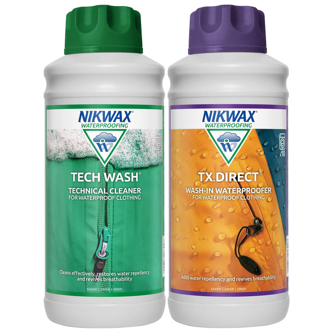 Nikwax Tech Wash & TX Direct Wash In Twin Pack