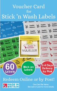 Stick 'n wash labels by National Weaving