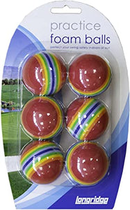 Longridge Foam Practice Golf Balls - Pack of 6